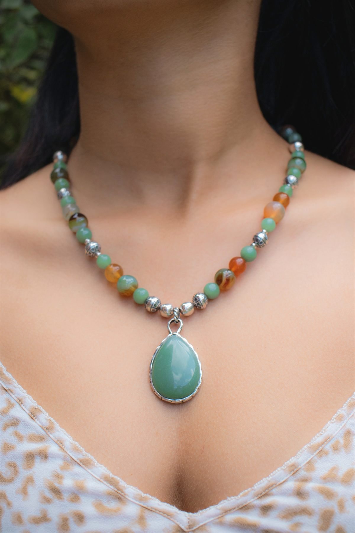 Collar Apu, plata peruana 950