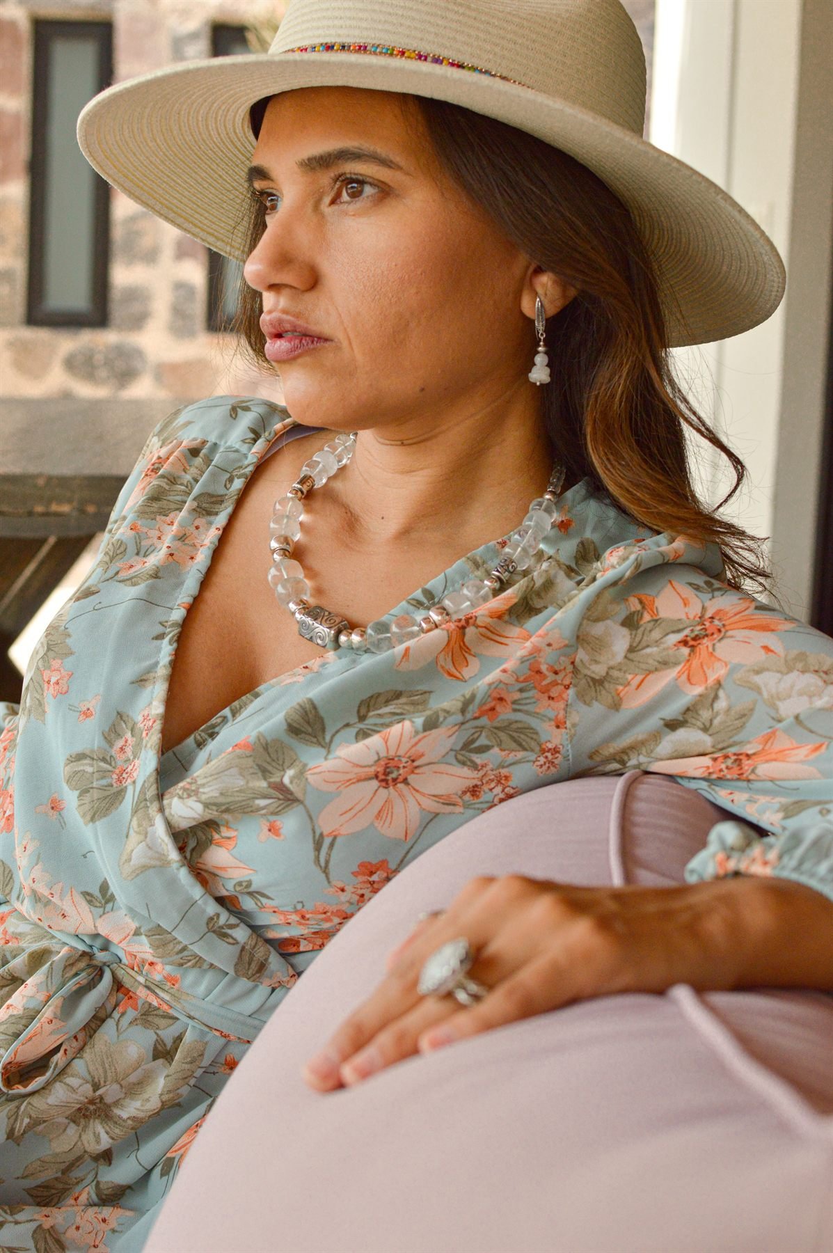Collar de plata peruana 950 Bethania Jewelry con cuarzo